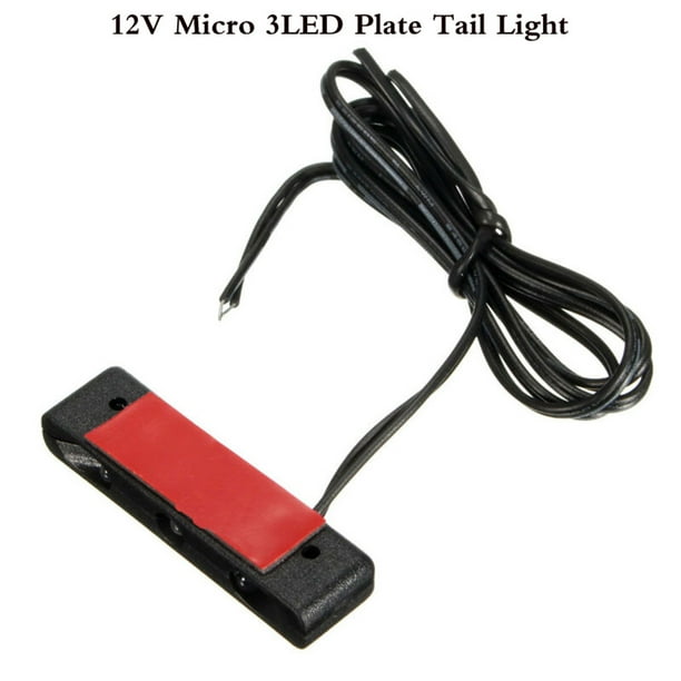 Mini LED Rear Light Universal Clear Glass With Number Plate Light for Motorcycle